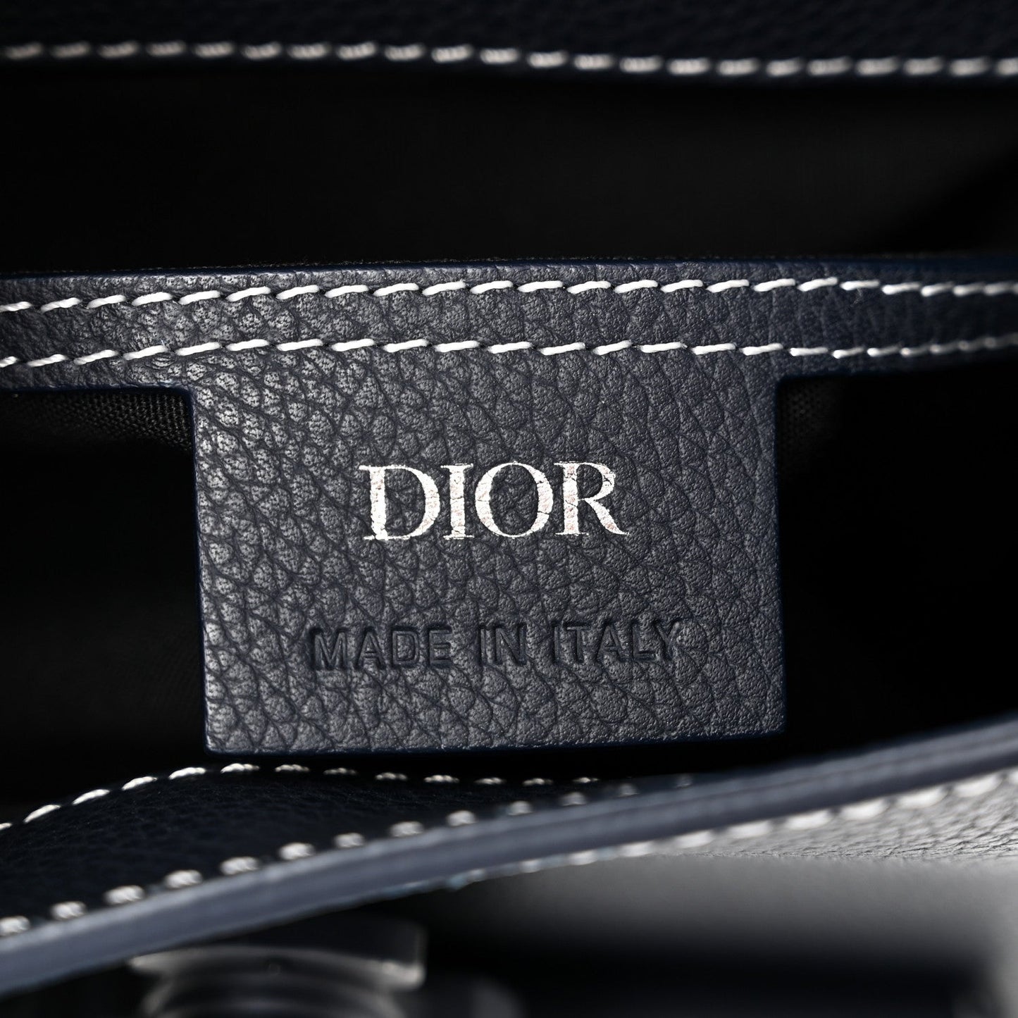 Grained Calfskin Mini Gallop Sling Bag Navy Blue