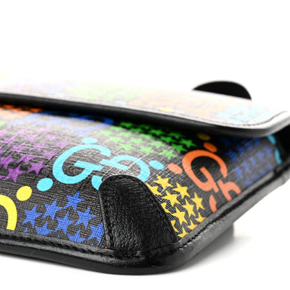 GG Supreme Monogram Psychedelic Slim Belt Bag Black