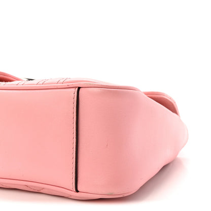 Calfskin Matelasse Small GG Marmont Shoulder Bag Wild Rose