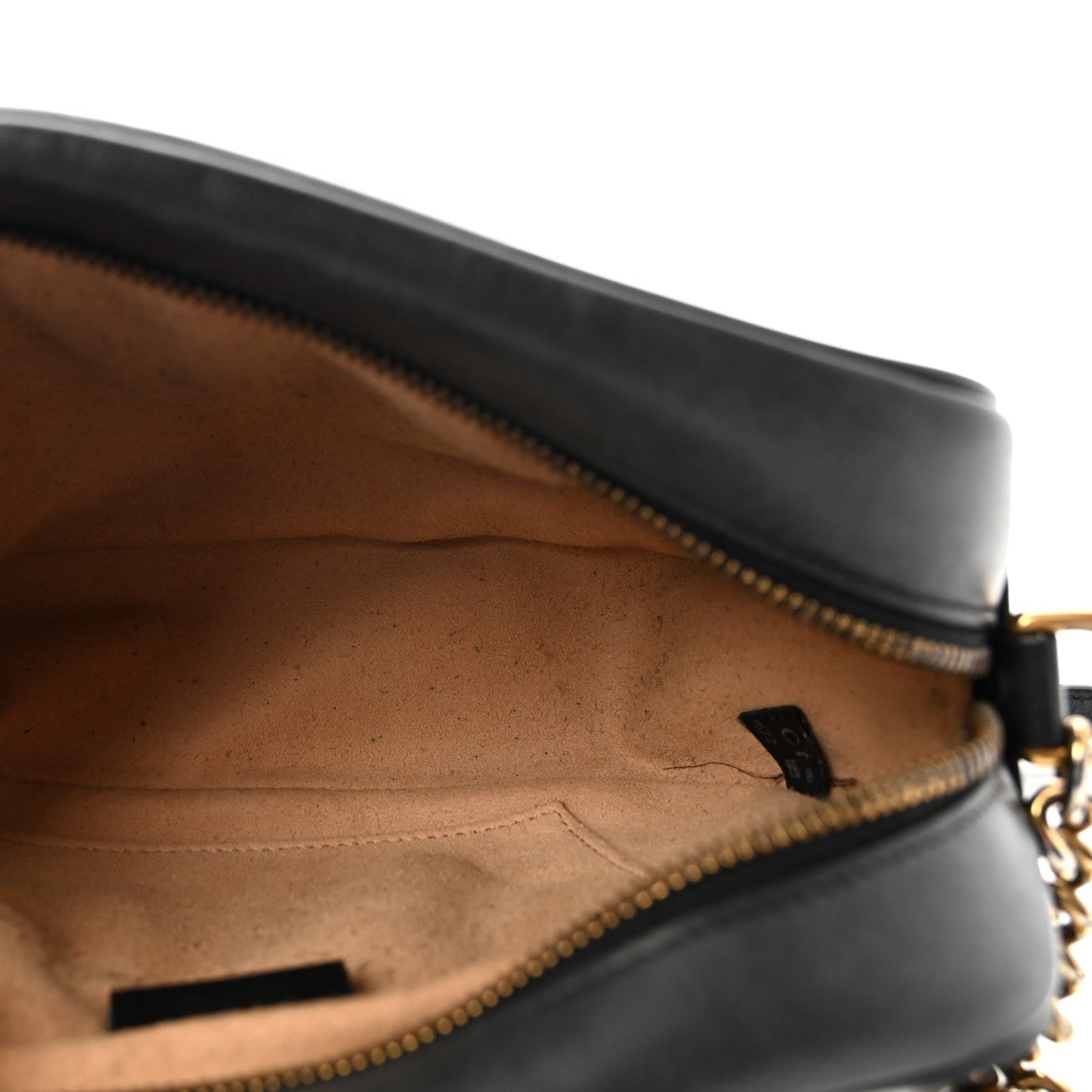 Calfskin Matelasse Small GG Marmont Chain Shoulder Bag Black