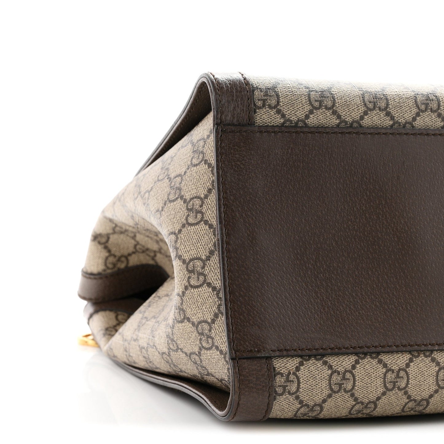 GG Supreme Monogram Web Medium Ophidia Tote Bag Brown