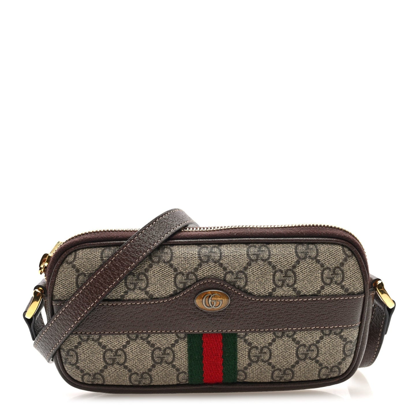 GG Supreme Monogram Web Mini Ophidia GG Bag Brown