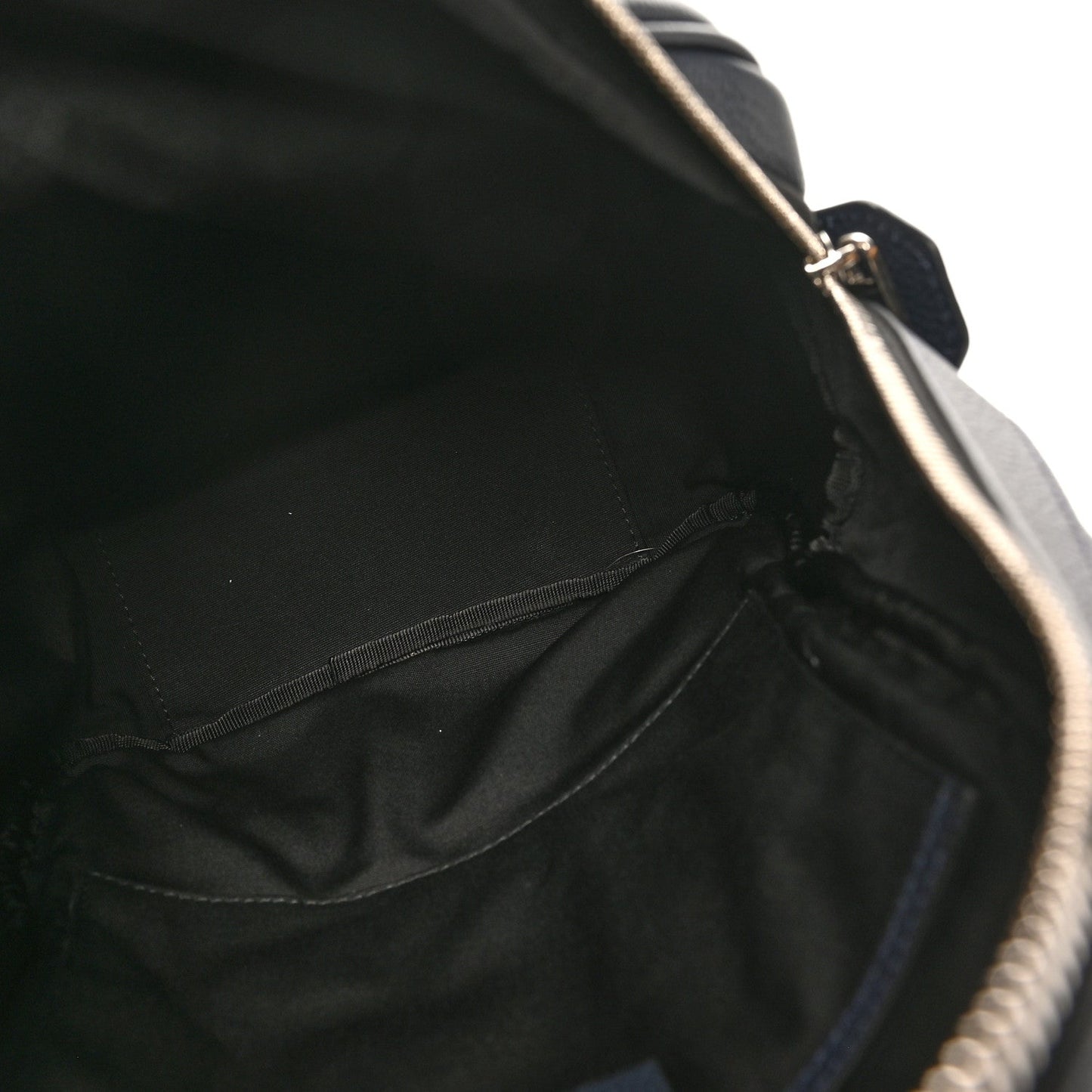 X SHAWN STUSSY Grained Calfskin Ox Head Crossbody Backpack Navy Blue