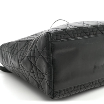 Lambskin Cannage Medium Lady Dior Black