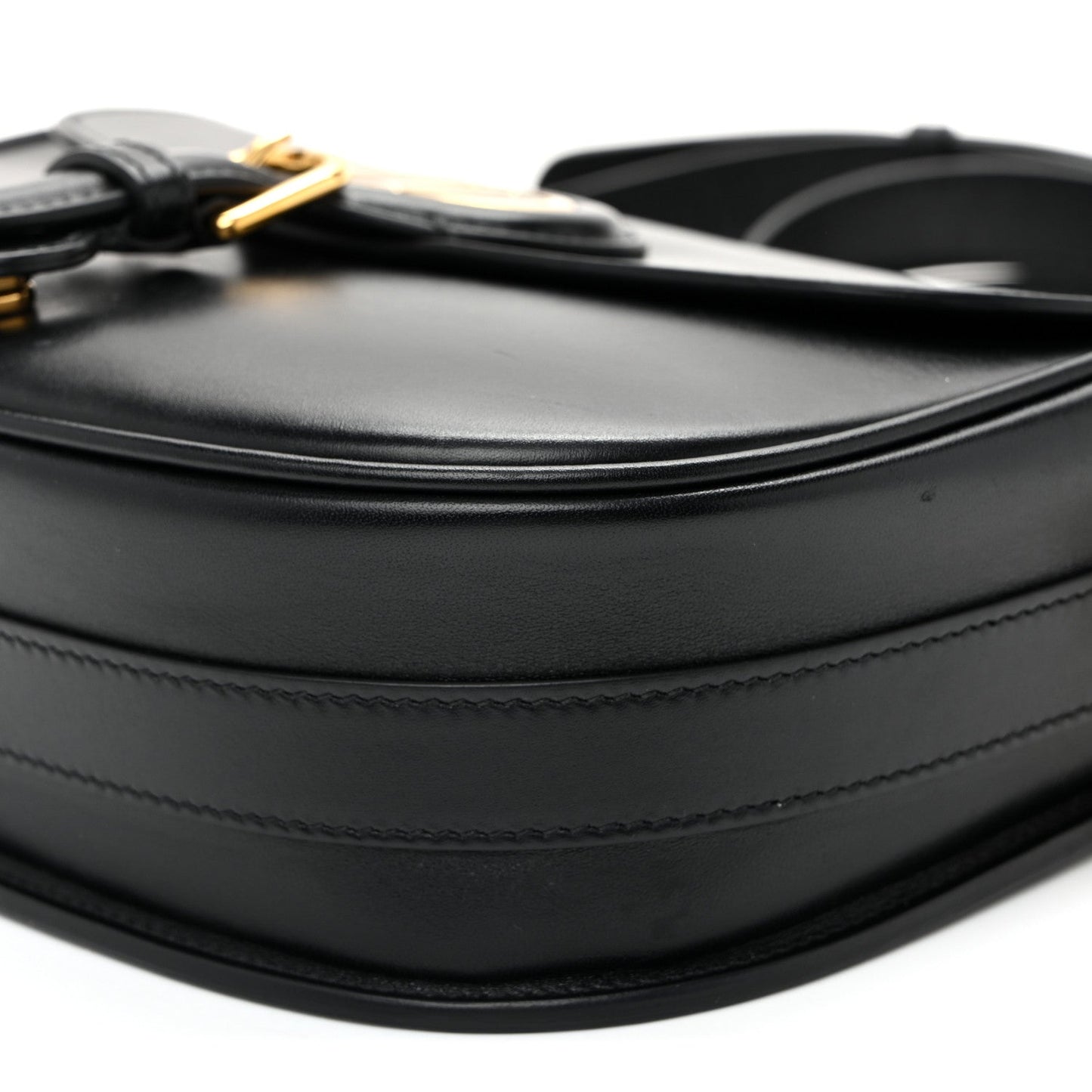 Box Calfskin Medium Bobby Flap Black