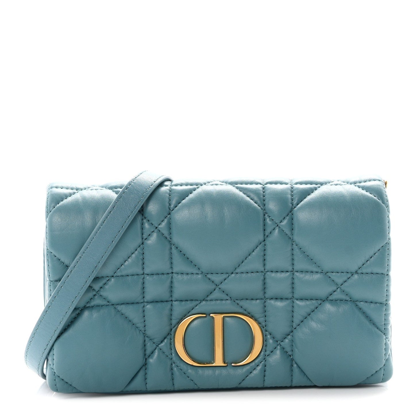 Calfskin Macrocannage Mini Caro Bag Horizon Blue