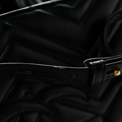Calfskin Matelasse Small GG Marmont Tote Black