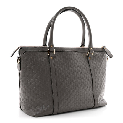 Soft Microguccissima Small Zippered Satchel Loess