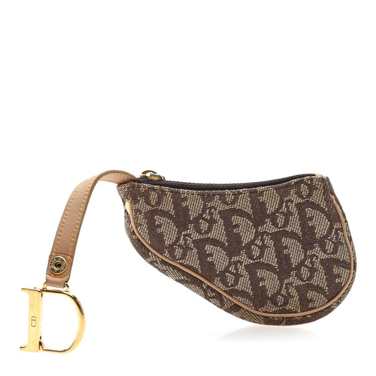Monogram Saddle Coin Purse Brown