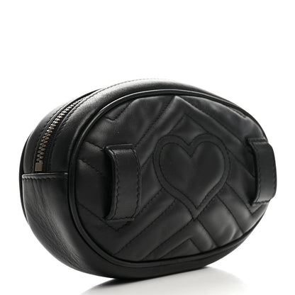 Calfskin Matelasse GG Marmont Belt Bag 95 38 Black