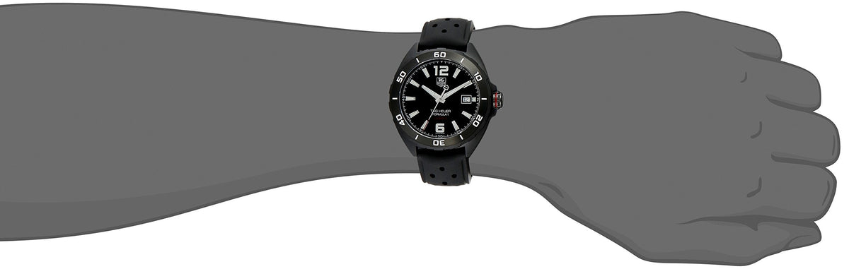 Tag Heuer Formula 1 Automatic Black Dial Black Rubber Strap Watch for Men - WAZ2115.FT8023