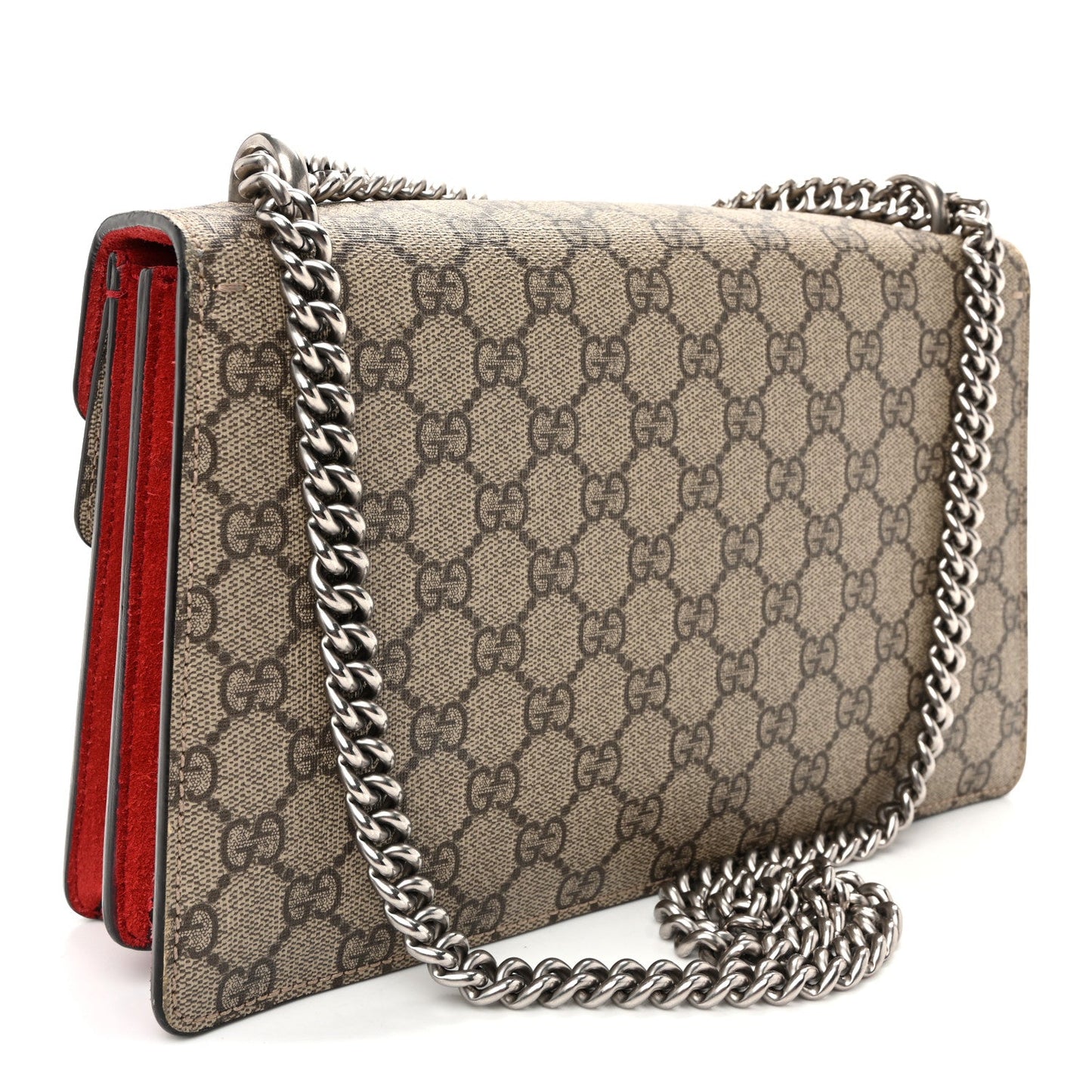 GG Supreme Monogram Small Dionysus Shoulder Bag Red