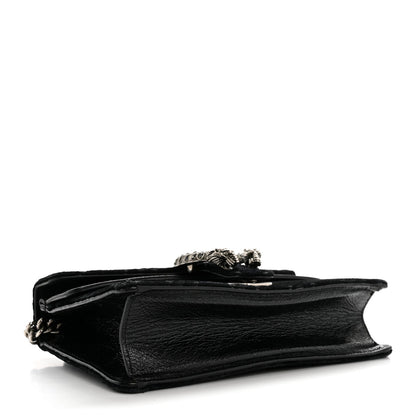 Velvet Skipper Crystal GG Monogram Small Dionysus Shoulder Bag Black Black Diamond