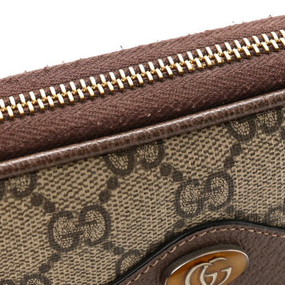 GG Supreme Monogram Ophidia Belted iPhone Case 85 34 Dark Brown