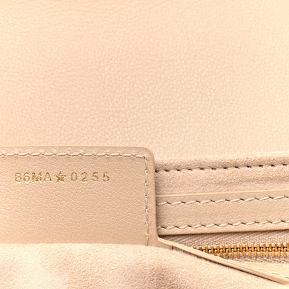Lambskin Cannage Small Jolie Top Handle Bag Powder Beige Latte