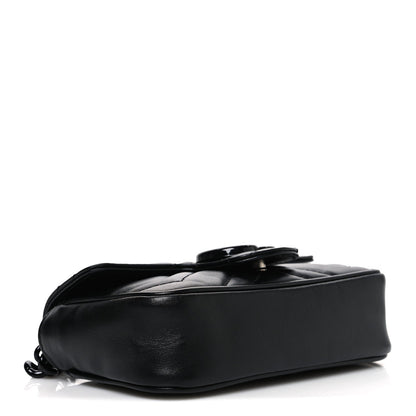 Calfskin Matelasse Monochrome GG Marmont Chain Belt Bag Black