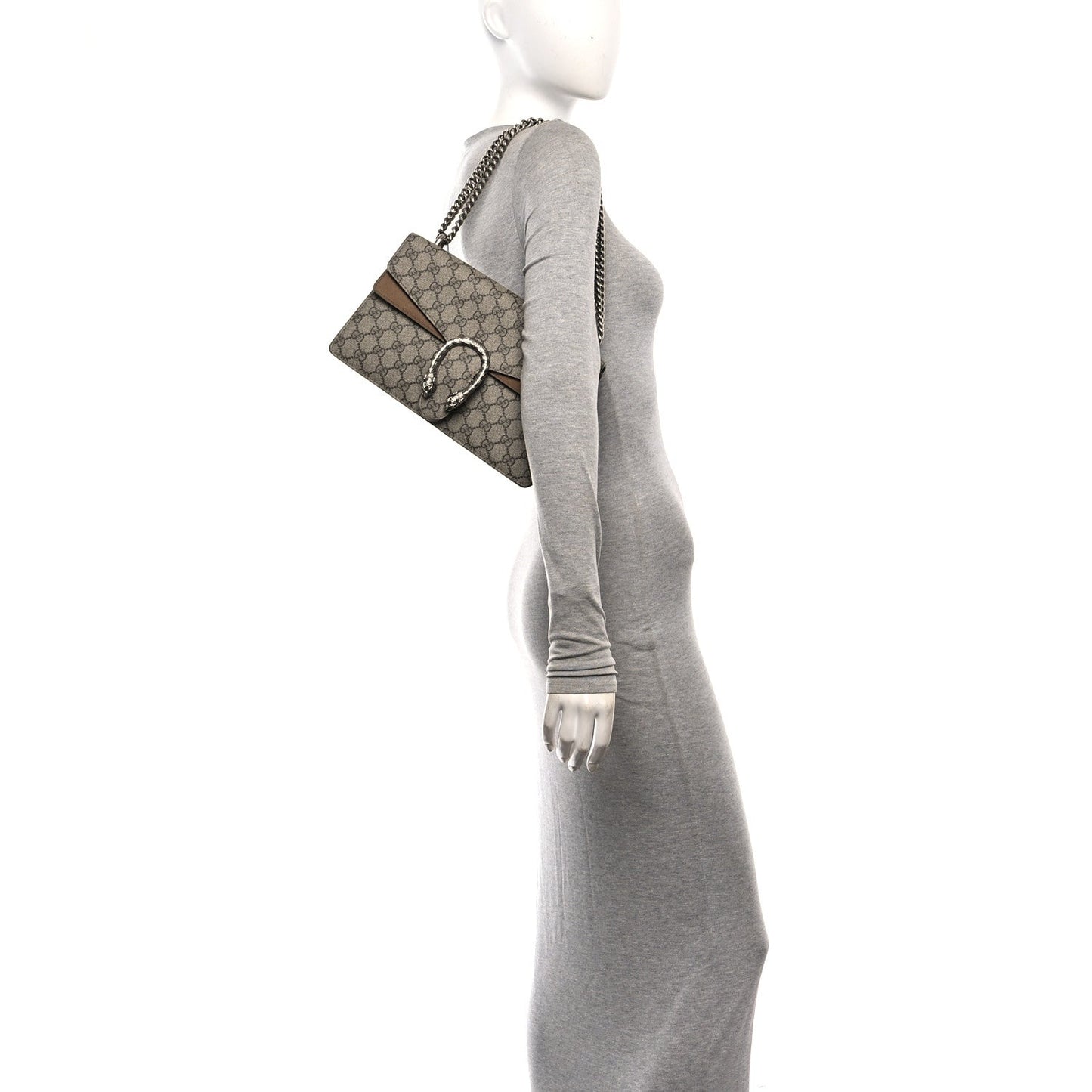GG Supreme Monogram Small Dionysus Shoulder Bag Taupe