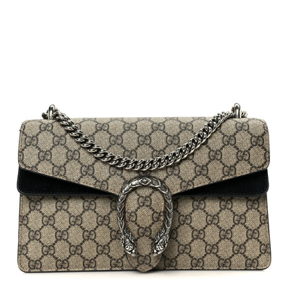 GG Supreme Monogram Small Dionysus Shoulder Bag Black