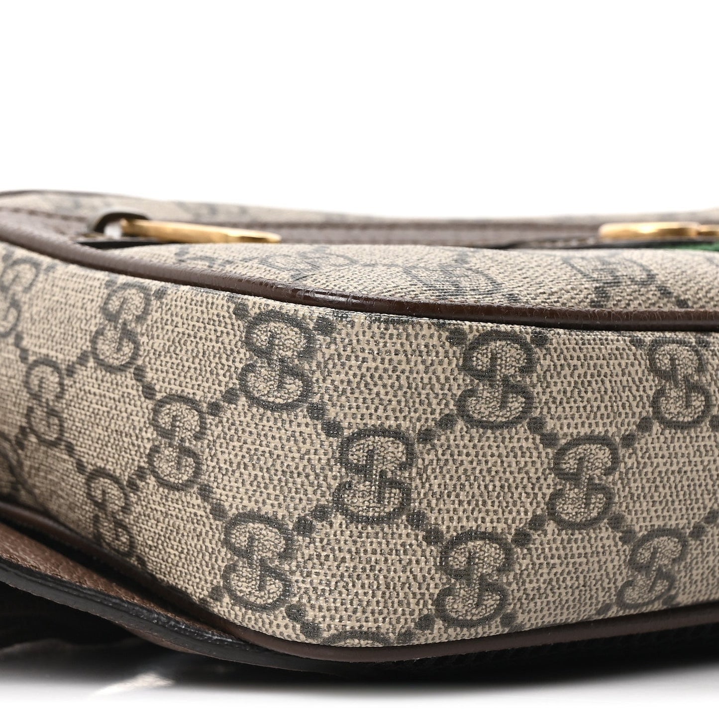 Soft GG Supreme Monogram Medium Ophidia Belt Bag Dark Brown