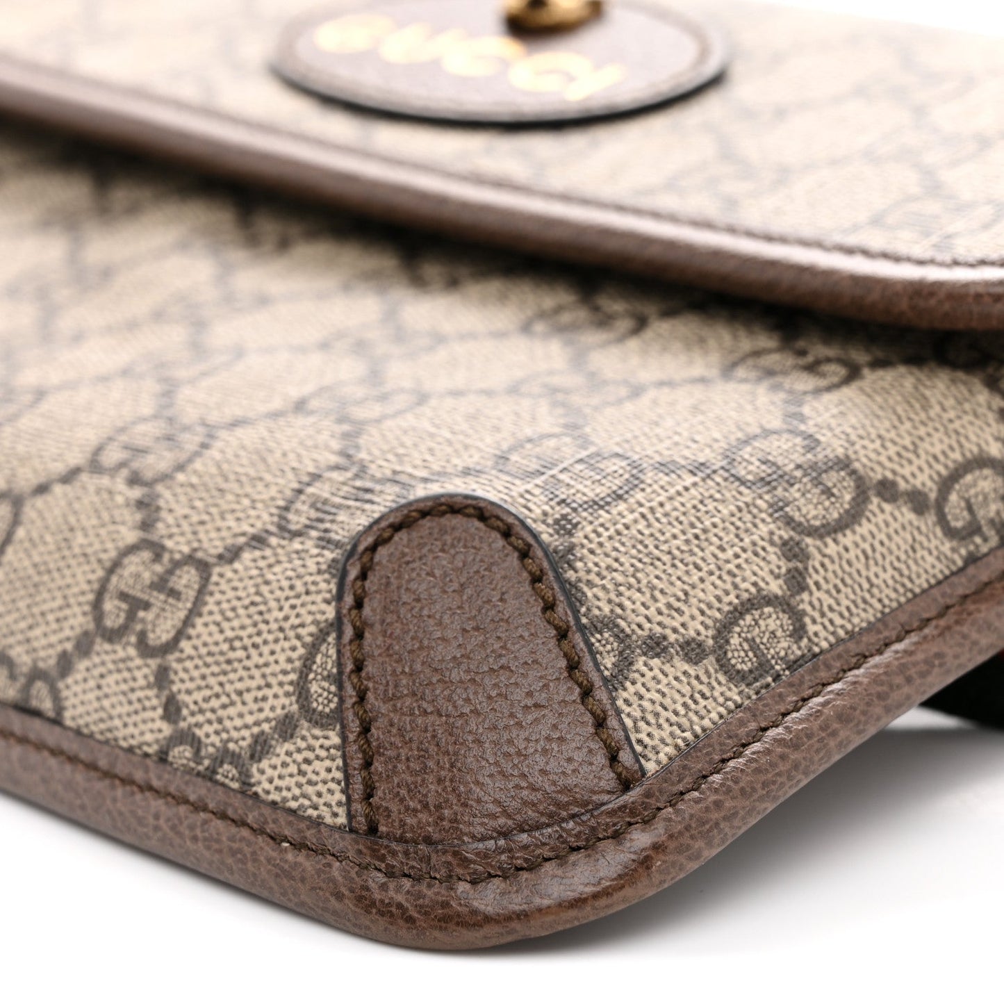 GG Supreme Monogram Neo Vintage Web Belt Bag Brown