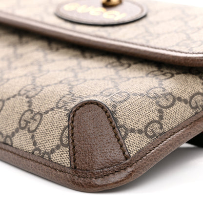 GG Supreme Monogram Neo Vintage Web Belt Bag Brown