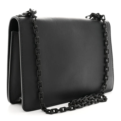 Ultra Matte Calfskin J'Adior Chain Flap Bag Black