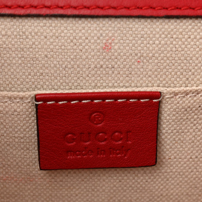 Dollar Calfskin Crystal Web Medium Dionysus Bamboo Top Handle Bag Hibiscus Red Black Diamond