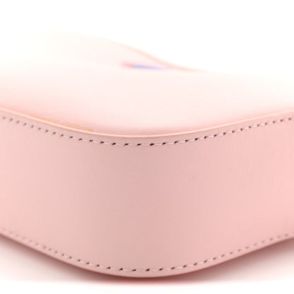 Dollar Calfskin Enamel Super Mini GG Marmont Chain Shoulder Bag Light Pink Blue