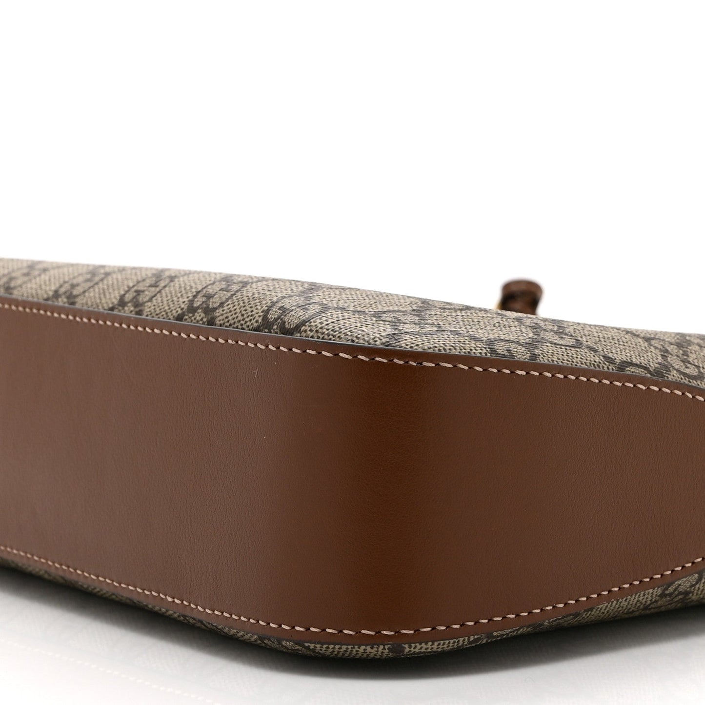 GG Supreme Monogram Medium Padlock Shoulder Bag Beige Ebony Brown Sugar