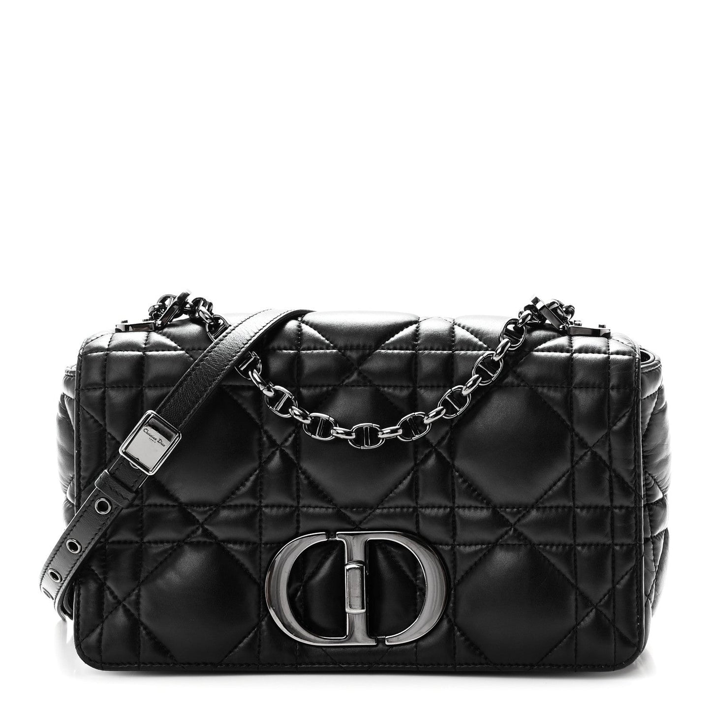 Calfskin Macrocannage Large Caro Bag Black