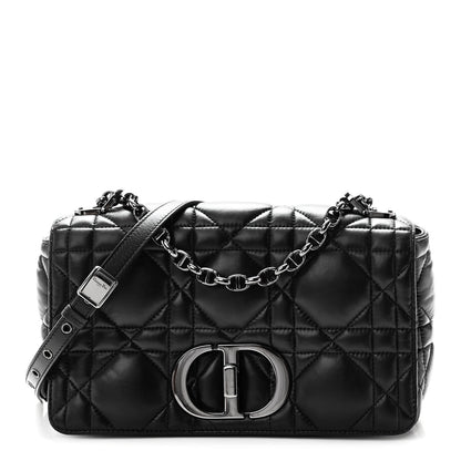 Calfskin Macrocannage Large Caro Bag Black