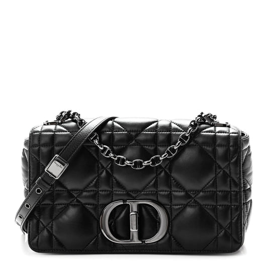 Calfskin Macrocannage Large Caro Bag Black