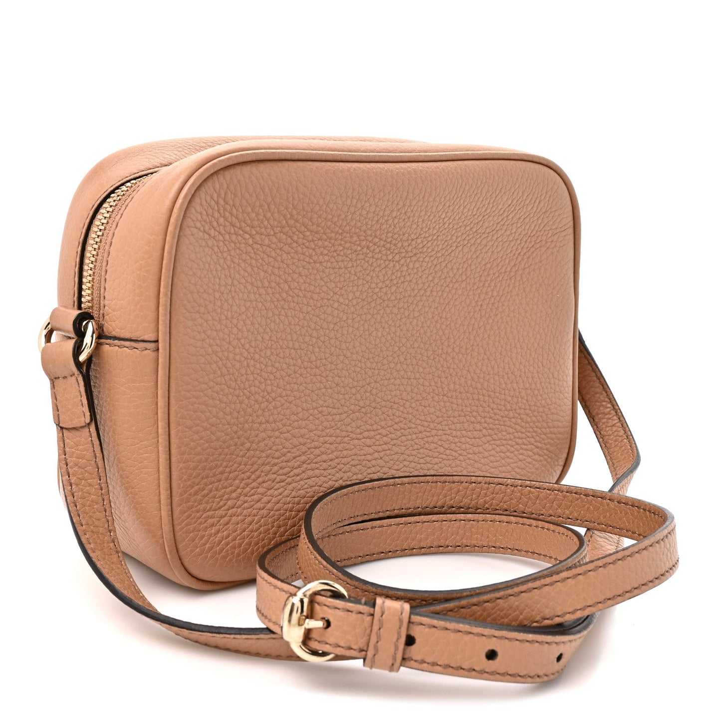 Pebbled Calfskin Small Soho Disco Bag Camelia