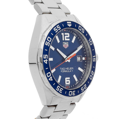 Tag Heuer Formula 1 Quartz Blue Dial Silver Steel Strap Watch for Men - WAZ1010.BA0842