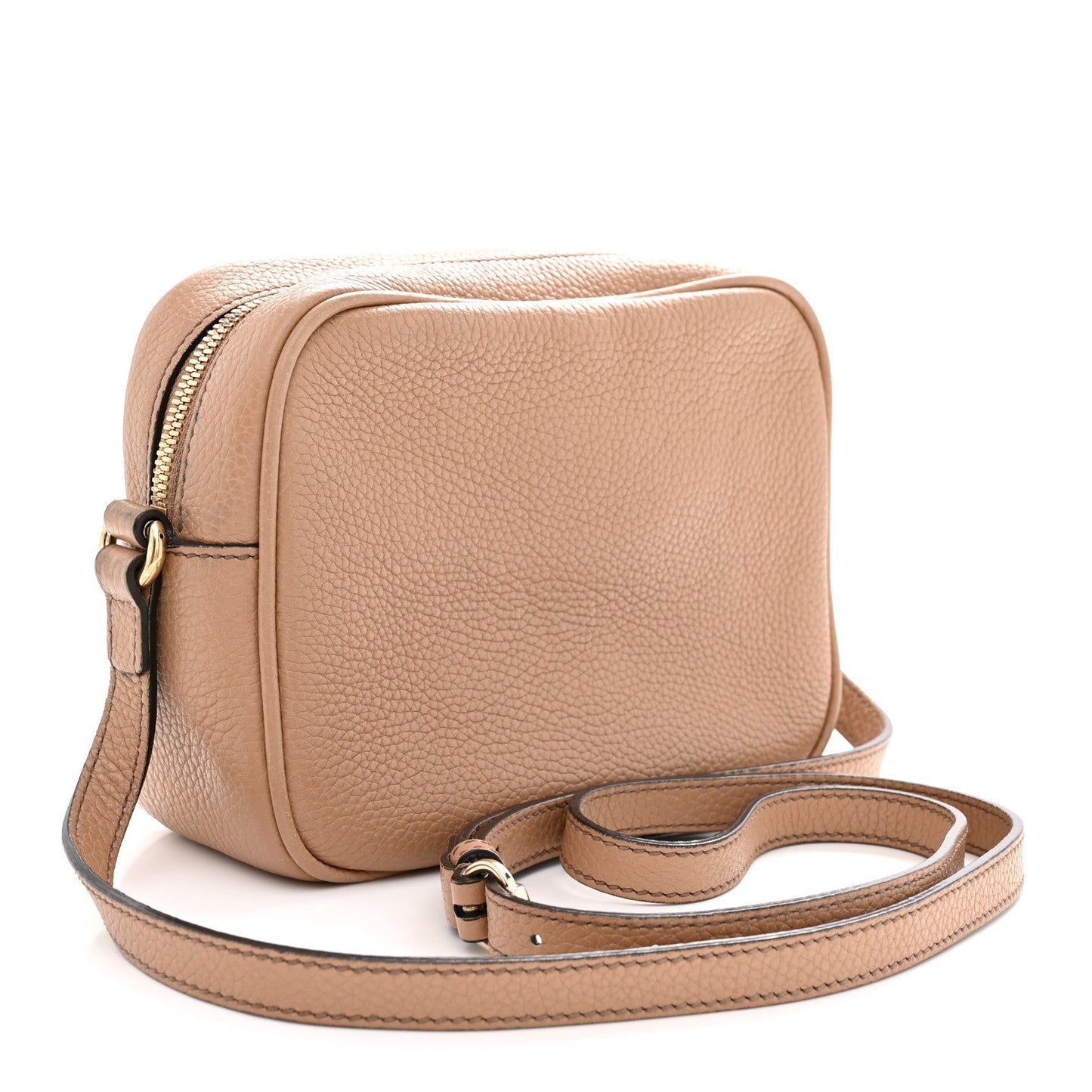 Pebbled Calfskin Small Soho Disco Bag Camelia
