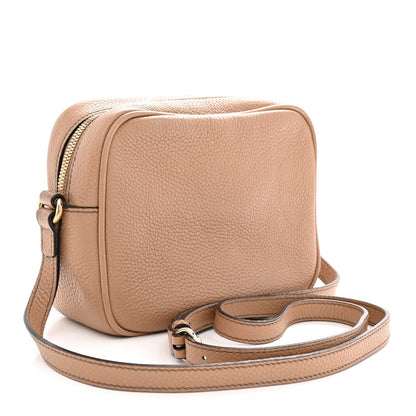 Pebbled Calfskin Small Soho Disco Bag Camelia