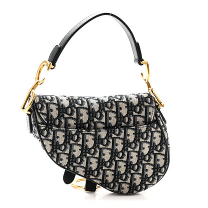 Oblique Mini Saddle Bag Blue