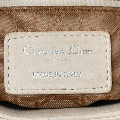 Lambskin Cannage Mini Lady Dior White