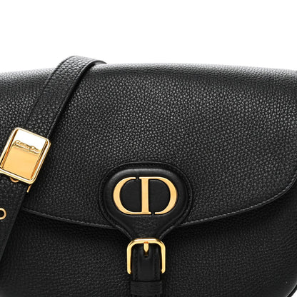 Grained Calfskin Medium Bobby Flap Black