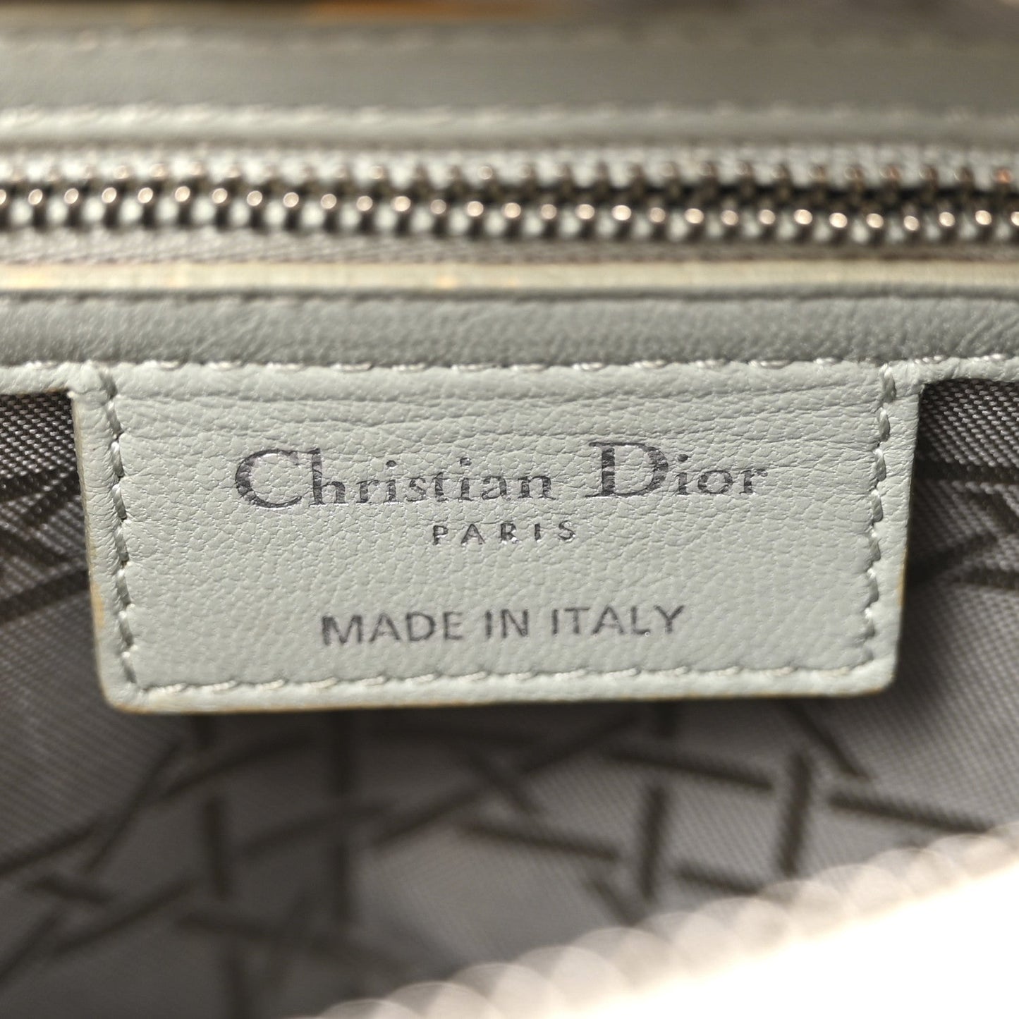Lambskin Cannage Medium Lady Dior Green