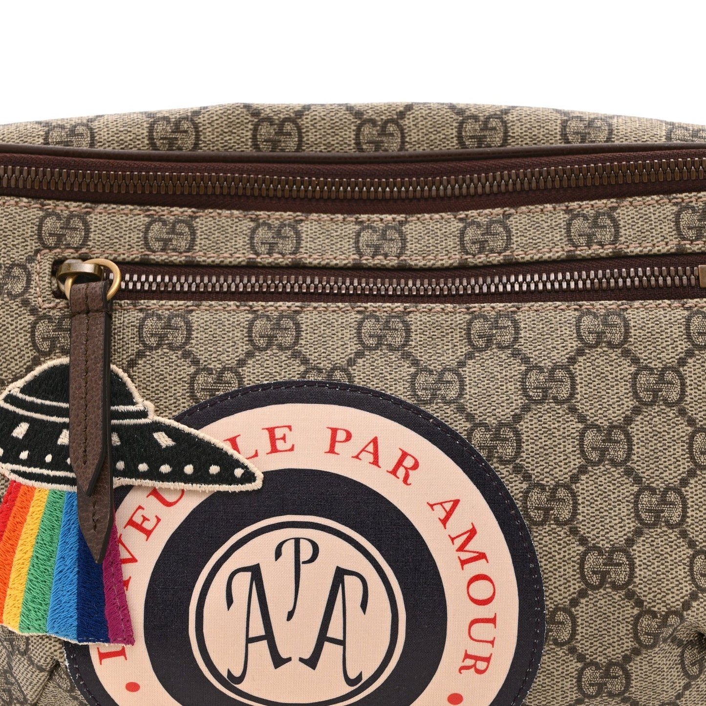 GG Supreme Monogram Courrier Belt Bag Beige New Acero