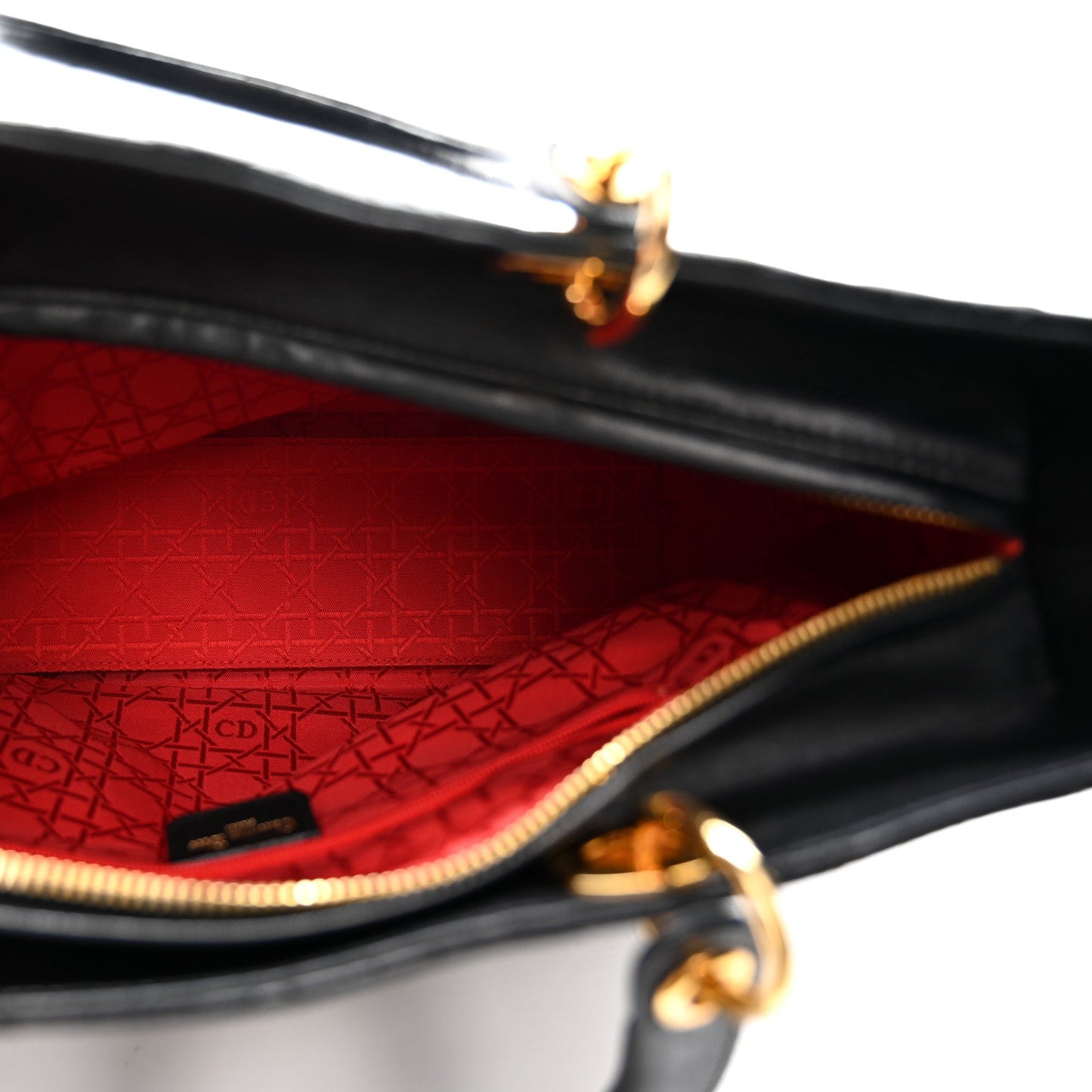 Lambskin Cannage Large Lady Dior Black