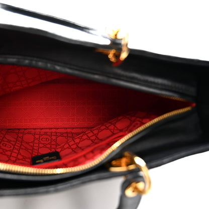 Lambskin Cannage Large Lady Dior Black