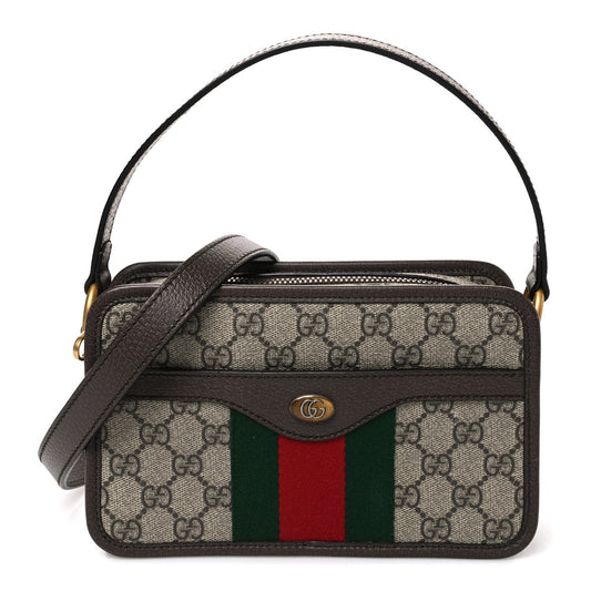 GG Supreme Monogram Web Ophidia Crossbody Bag Beige New Acero