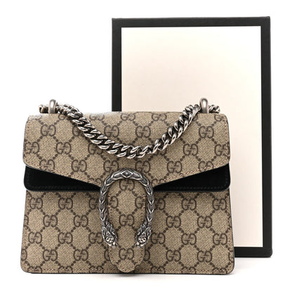 GG Supreme Monogram Mini Dionysus Shoulder Bag Black