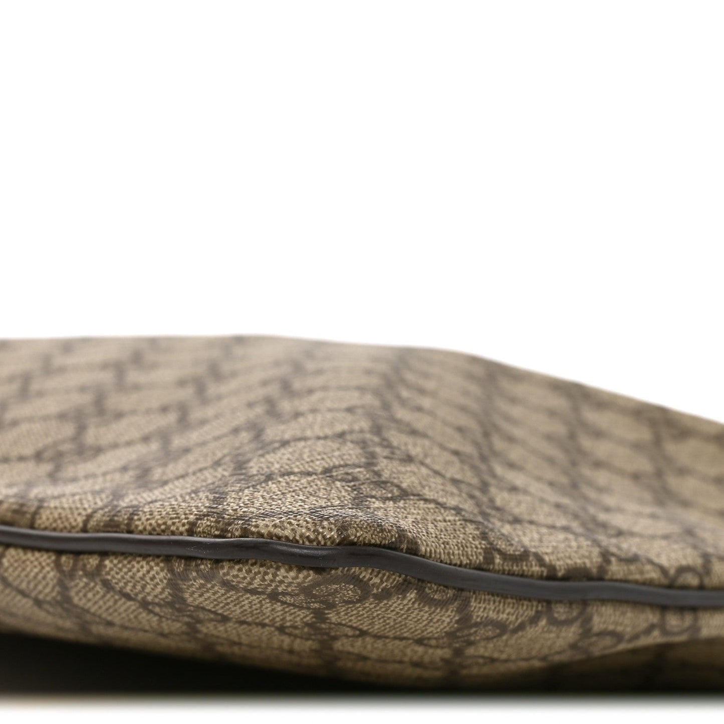 GG Supreme Monogram Medium Flat Messenger Bag Dark Brown