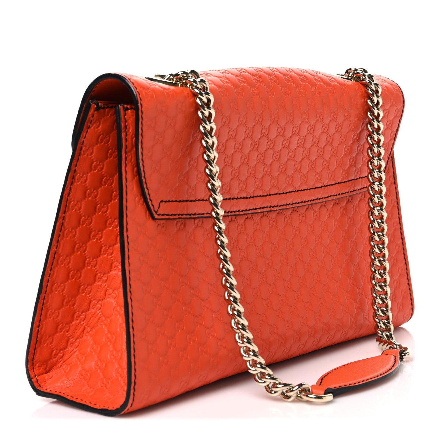 Microguccissima Medium Emily Chain Shoulder Bag Sun Orange