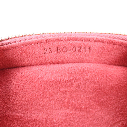 Lambskin Cannage Micro Vanity Case Strawberry Pink