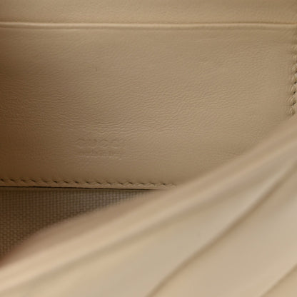 Calfskin Matelasse Double G Studs Mini Torchon GG Marmont Shoulder Bag White