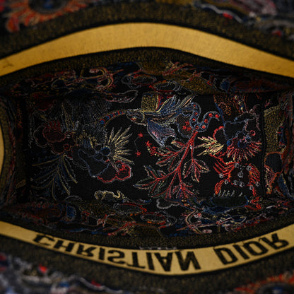Canvas Zodiac Fantastico Embroidered Medium Book Tote Black Multicolor